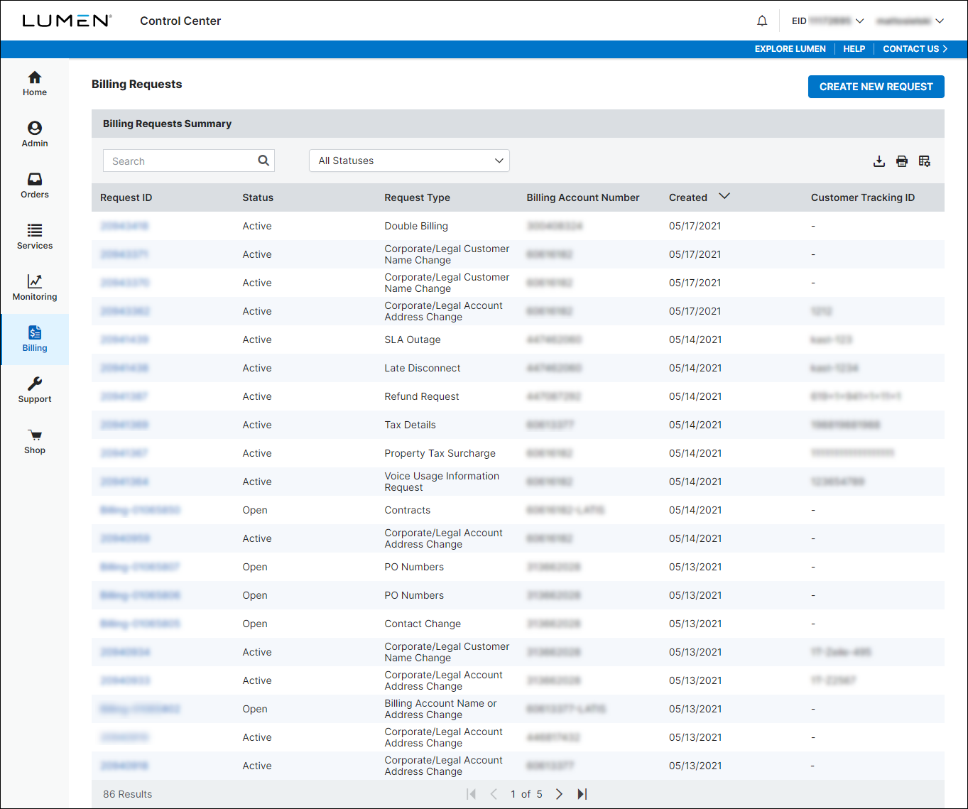 Billing Requests