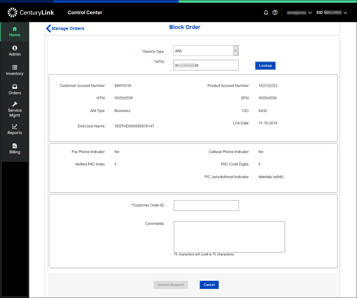 manage orders manage orders block ani demo