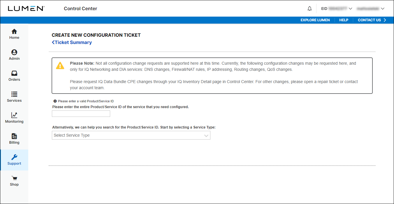 Create New Configuration Request