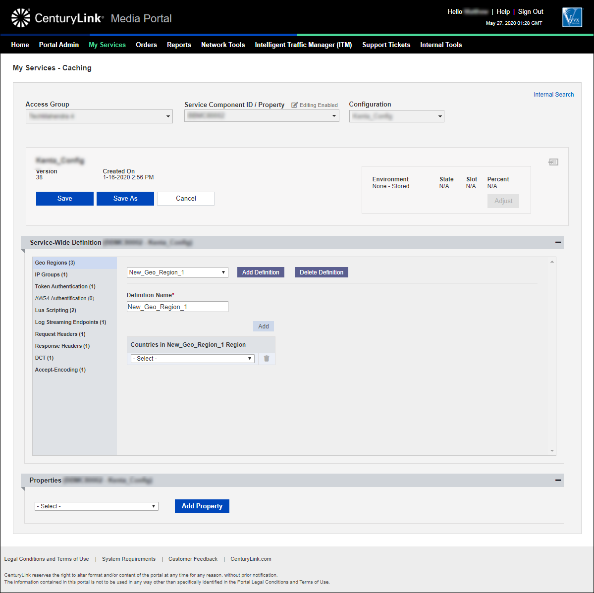 my services caching add configuration geo regions new definition