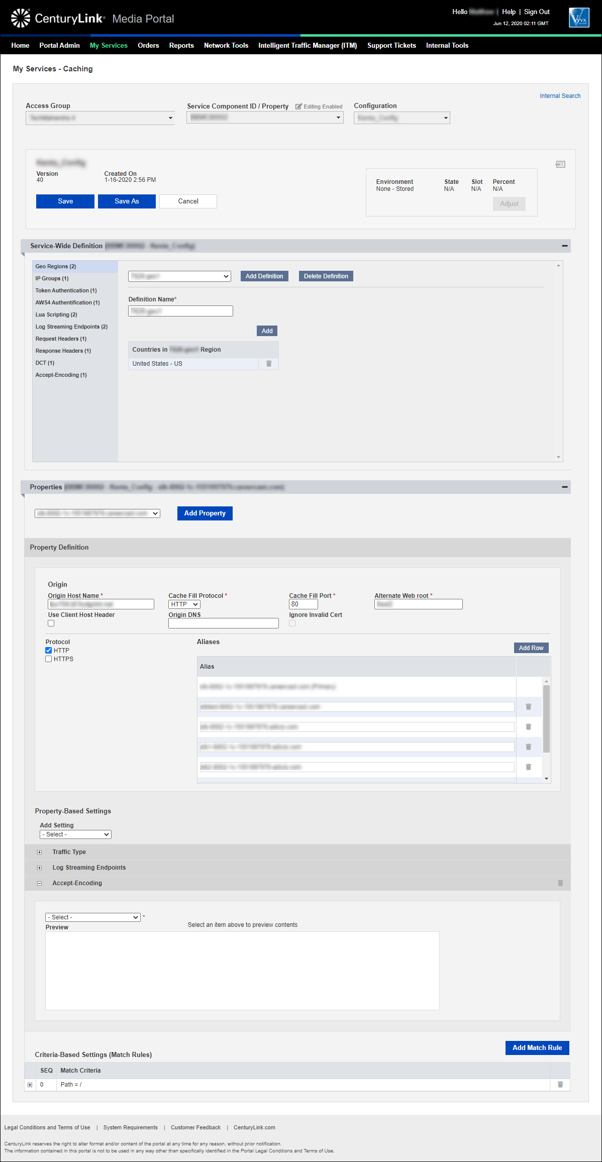 property based setting