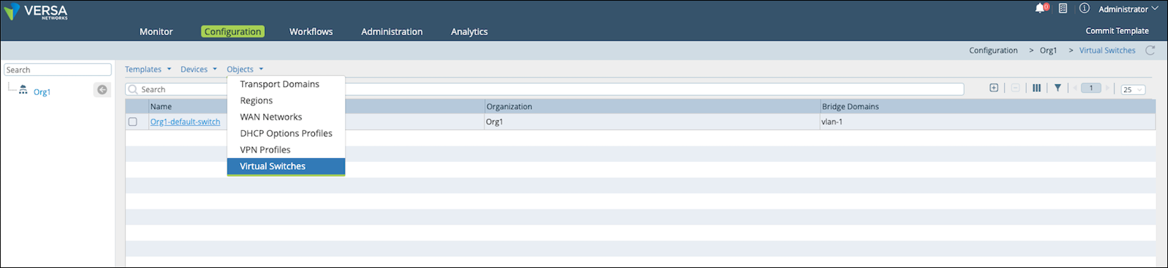 Configuration tab (showing Objects subtab)