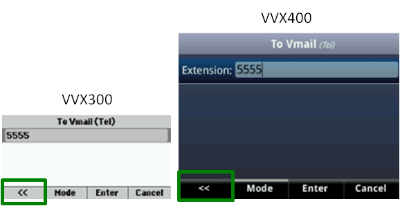 300 400 to vmail correct button