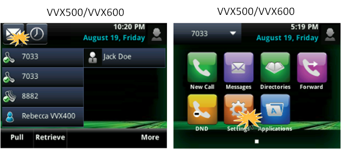 voip vvx 500 600 navigation swipe tap3